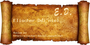 Elischer Dániel névjegykártya